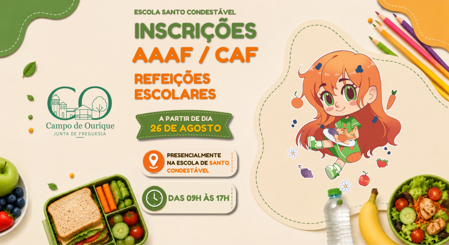 CAF 2026/2027- ESCOLA SANTO CONDEST&Aacute;VEL!