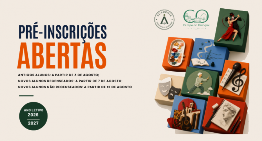 Pr&eacute;-Inscri&ccedil;&otilde;es Abertas Academia Campo de Ourique!